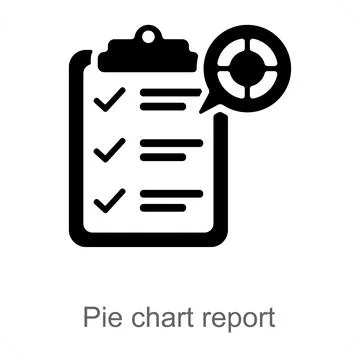 Pie Chart Report Stock Illustration