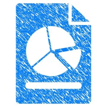 Pie Chart Report Page Grunge Icon Illustrazione stock