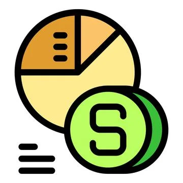 Pie chart representing financial budget and investment strategy Illustrazione stock