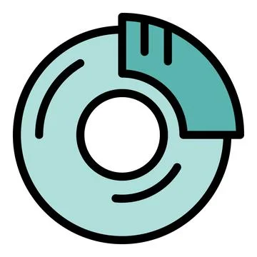 Pie chart representing market share, business performance and data analysis Stock Illustration