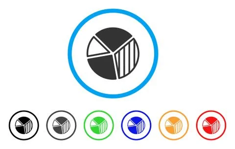 Pie Chart Rounded Icon Stock Illustration