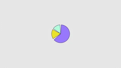 Pie chart segments sliding line 2D objec... | Stock Video | Pond5