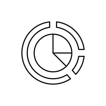 Pie chart, SEO icon. Simple line, outline vector elements of commerce icons for Stockillustratie