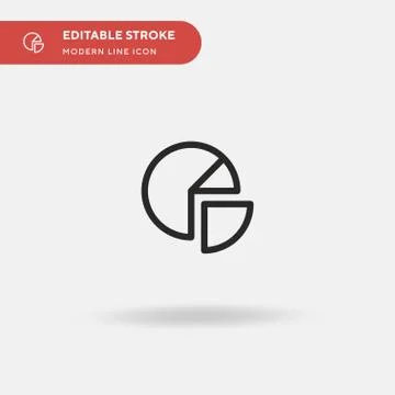 Pie Chart Simple vector icon. Illustration symbol design template for web mob Illustrazione stock