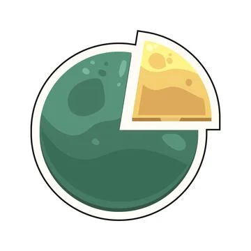 Pie chart slice illustration Stock Illustration