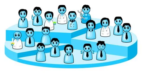 Pie chart of a small company Stock Illustration