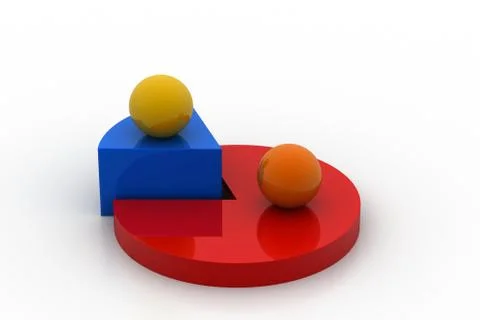 Pie chart with smile Stock Illustration