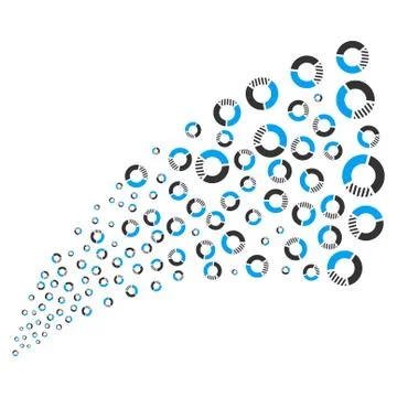 Pie Chart Source Stream Stock Illustration