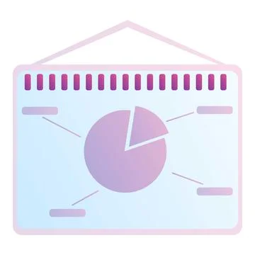 Pie chart table icon, cartoon style イラスト素材