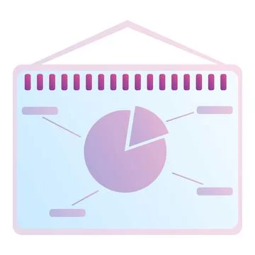 Pie chart table icon, cartoon style Stock Illustration