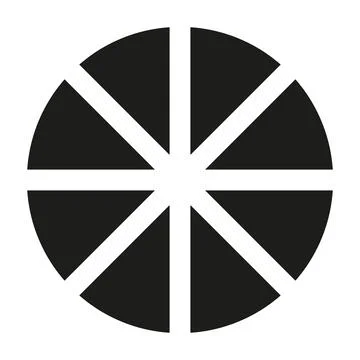 Pie chart template. Segmented chart. Sectors divide the circle on eight equal Stock Illustration
