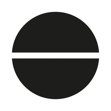 Pie chart template. Segmented chart. Sectors divide the circle on two equal Stock Illustration