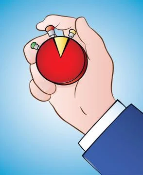 Pie chart timer 스톡 일러스트