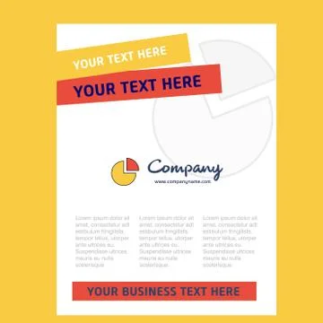 Pie chart  Title Page Design for Company profile ,annual report, presentation Illustrazione stock