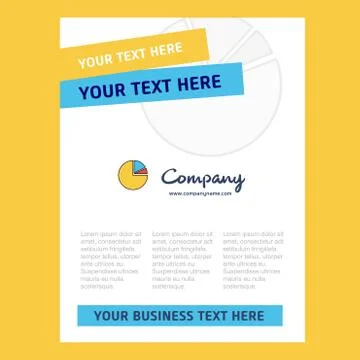 Pie chart  Title Page Design for Company profile ,annual report, presentation Illustrazione stock