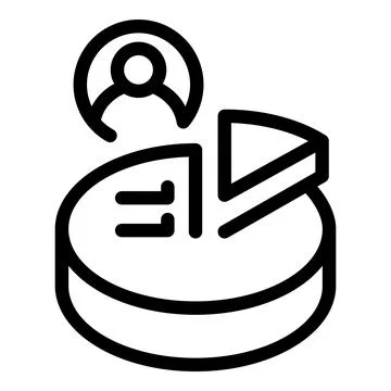 Pie chart vacancy icon outline vector. Candidate post イラスト素材