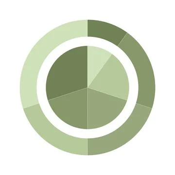 Pie chart vector colorful circle diagram. Stock Illustration