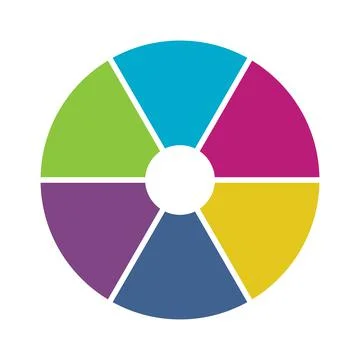 Pie chart vector colorful circle diagram. Stock Illustration