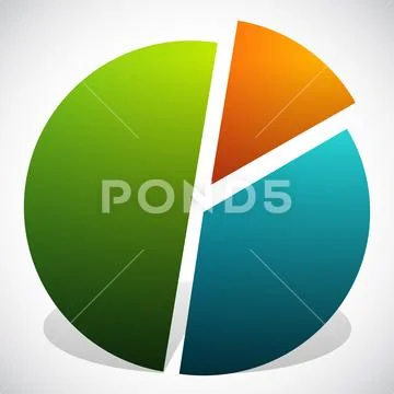 Pie Chart Vector Graphics. Pie Chart, Pie Graph Element Illustration ...