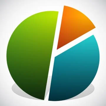 Pie Chart Vector Graphics. Pie Chart, Pie Graph Element Illustrazione stock