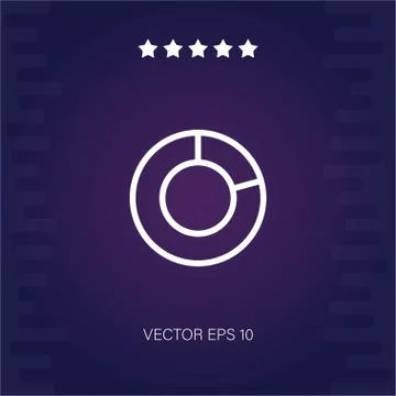 Pie chart vector icon Stock Illustration