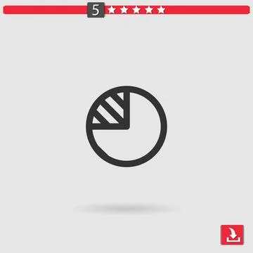 Pie chart vector icon Stock Illustration