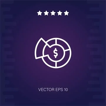 Pie chart vector icon Stock Illustration