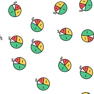 Pie chart vector seamless pattern Stockillustratie