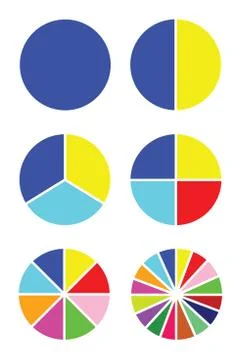 Pie chart vector set - diagrams for infographics Stock Illustration