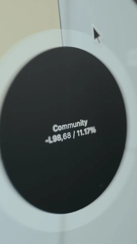 Pie chart visualization with different colored segments used to categorize Stock Footage 329764329