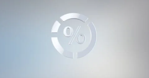 Pie Chart White 3d Icon Stock Footage 67107547
