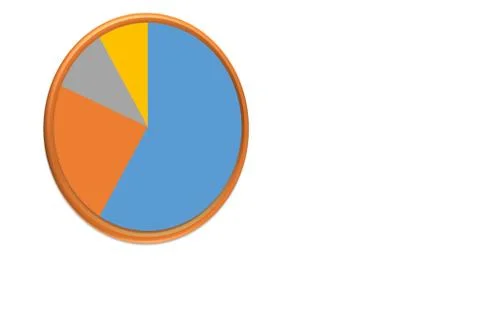 Pie chart on white background. Stock Illustration