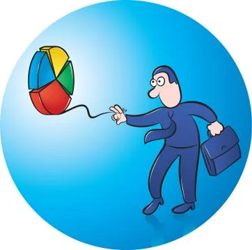 Pie chart yoyo 스톡 일러스트
