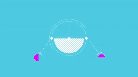 Pie charts complex. ALPHA MATTE Video stock 33973524