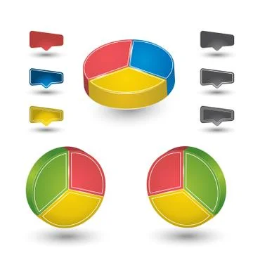 Pie charts designs Stock Illustration