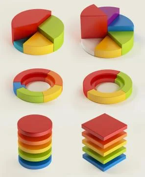 Pie charts. Stock Illustration