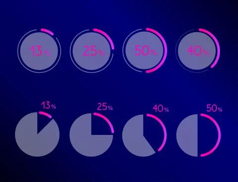 Pie circle chart, graph. Infographic. Stock Illustration