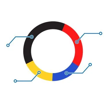 Pie color chart Stock Illustration