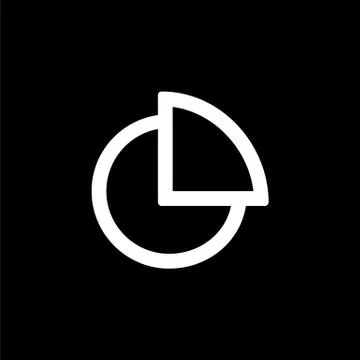 Pie diagramm icon for simple flat style ui design Stock Illustration