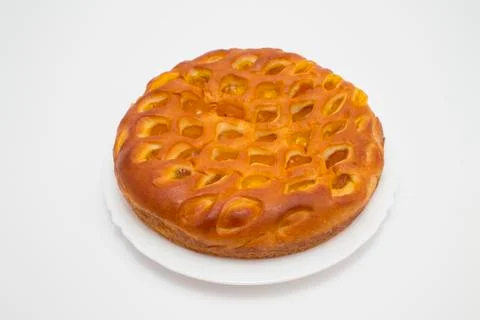 Pie with dried apricots. Stock Photos