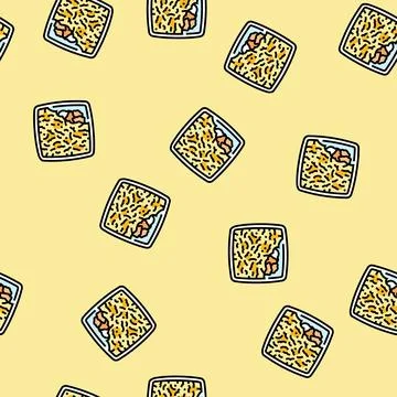 Pie fish vector seamless pattern Stock Illustration