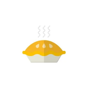 Pie flat icon, food drink elements 스톡 일러스트