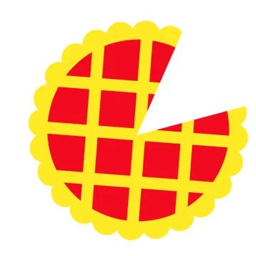 Pie geometric illustration isolated on background 스톡 일러스트