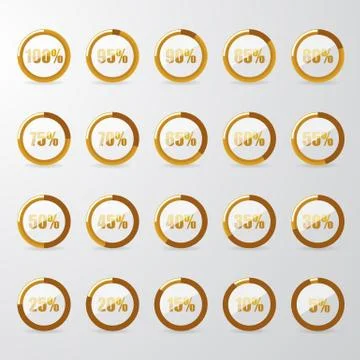 Pie gold Stock Illustration