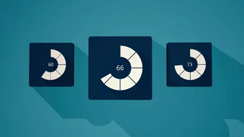 Pie Graph and Chart 3D animated. Video stock 281645060