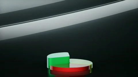 Pie Graph on Black Background Video stock 709993