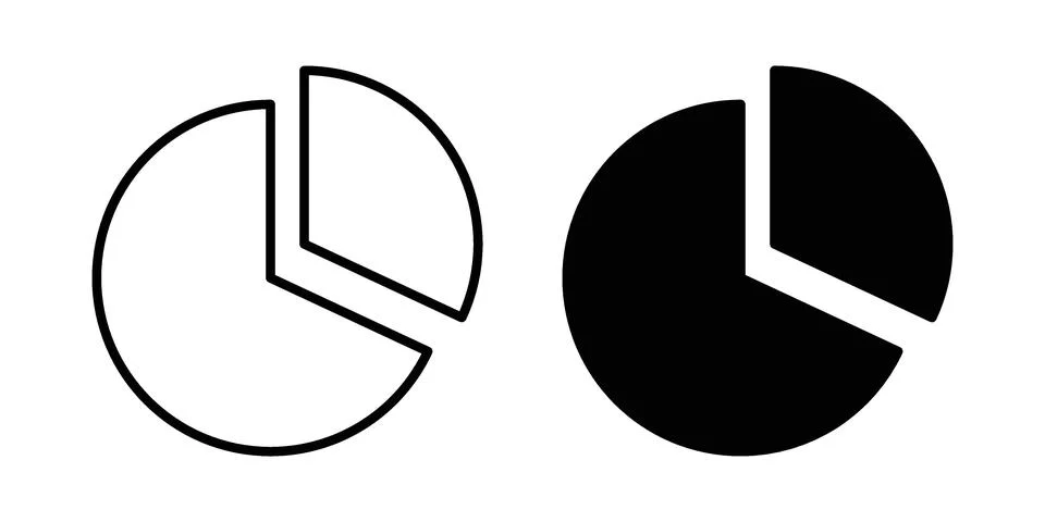Pie graph icon or illustration vector symbols Ilustración de archivo