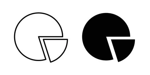 Pie graph icon symbol. Flat Vector illustration Stock Illustration