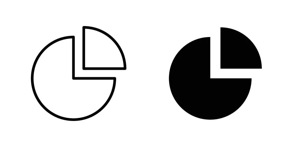 Pie graph icon vector design illustrations Illustrazione stock