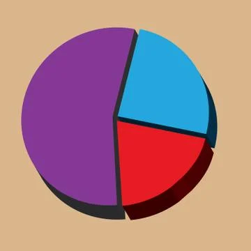 Pie graph isolated Stock Illustration